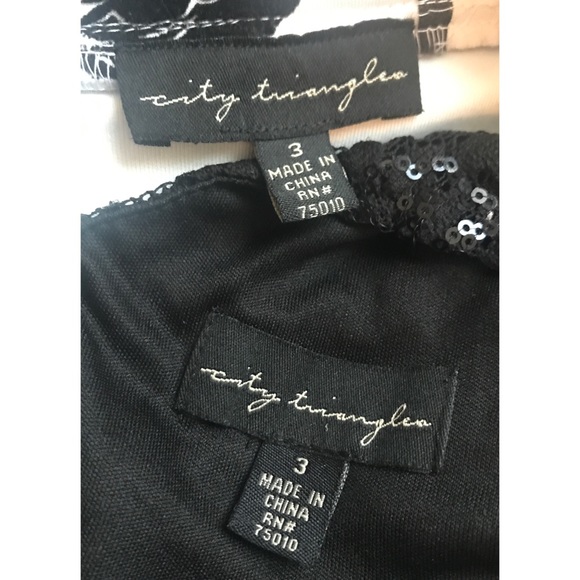 CITY TRIANGLES 2 Pc Black/White Size 3 Outfit - Picture 8 of 10